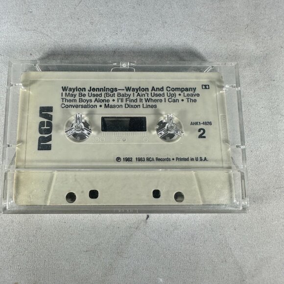 Waylon Jennings Waylon And Company Cassette Tape RCA 1983 Country Music Album - Picture 2 of 2